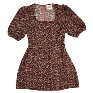 hyacinth house beaded bows bernadette mini dress HYACINTH HOUSE Beaded Bows Bernadette Mini Dress Black Short Sleeve Women's  M